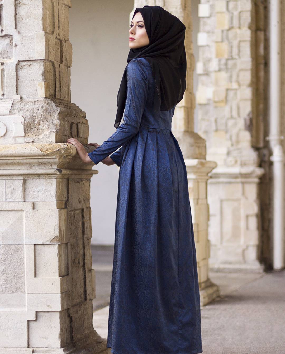  robe  longue hijab  moderne astuces hijab 